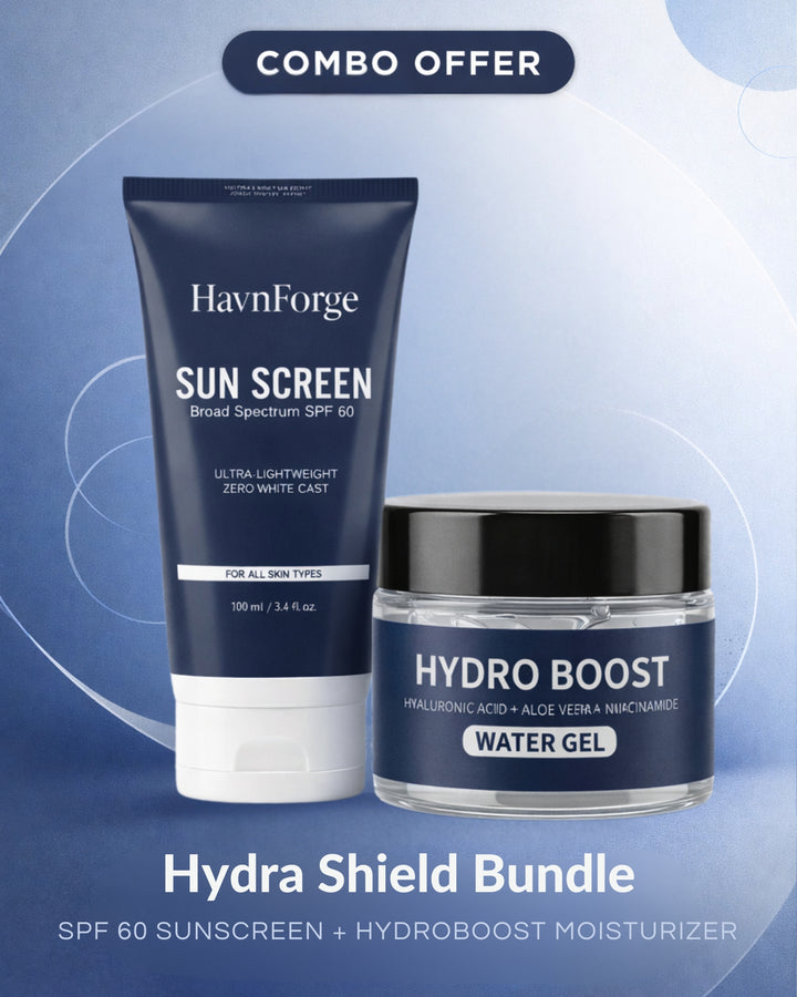 Hydra Shield Bundle | SPF 60 Sunscreen + Hydroboost Moisturizer